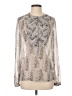 Antik Batik Silver Long Sleeve Blouse Size S - photo 1
