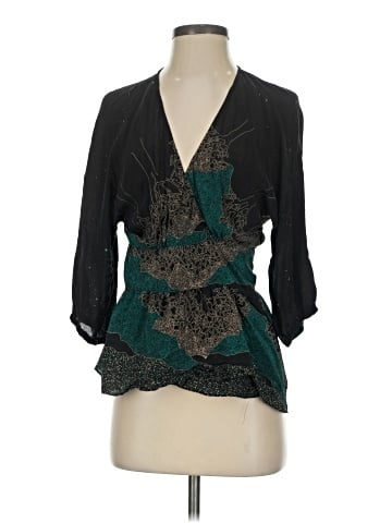 Maple 3/4 Sleeve Silk Top (view 1)