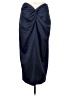 Fate Solid Blue Purple Formal Skirt Size L - photo 1
