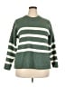 Pinque Stripes Green Pullover Sweater Size 2X - photo 1