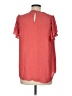 Ann Taylor 100% Polyester Red Short Sleeve Blouse Size M (tall) - photo 2