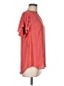 Ann Taylor 100% Polyester Red Short Sleeve Blouse Size M (tall) - photo 4