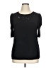 Apostrophe Black Short Sleeve Top Size XL - photo 1