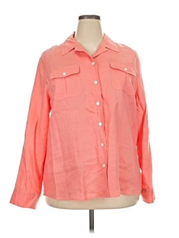 Jones New York Signature 3/4 Sleeve Button-Down Shirt (view 1)