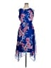 Eliza J 100% Polyester Floral Blue Cocktail Dress Size 16 - photo 1