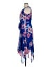 Eliza J 100% Polyester Floral Blue Cocktail Dress Size 16 - photo 5