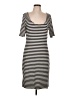 Ann Taylor Stripes Black Casual Dress Size L - photo 1