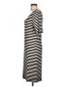 Ann Taylor Stripes Black Casual Dress Size L - photo 5