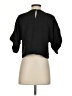 Black Crane 100% Linen Black Short Sleeve Top Size XS - photo 2