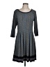 Max Studio Print Blue Casual Dress Size L - photo 1