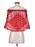 Tularosa 100% Polyester Red 3/4 Sleeve Blouse Size XS - photo 2