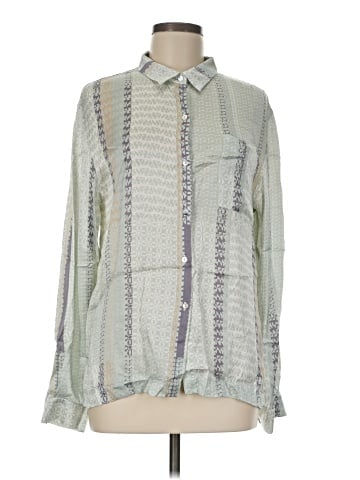 Asceno Long Sleeve Silk Top (view 1)
