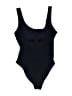 L Space Solid Black One Piece Swimsuit Size 8 - photo 2