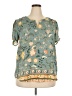 DR2 100% Polyester Teal Short Sleeve Blouse Size XXL - photo 1
