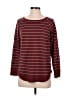 Pink Clover Stripes Burgundy Pullover Sweater Size M - photo 1