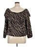MICHAEL Michael Kors 100% Polyester Brown 3/4 Sleeve Blouse Size 0X - photo 2