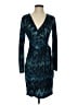 Cache Print Teal Cocktail Dress Size XS - photo 1
