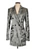 BCBGMAXAZRIA 100% Polyester Metallic Silver Blazer Size S - photo 1