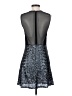 Nicole Miller 100% Polyester Metallic Silver Cocktail Dress Size 4 - photo 2