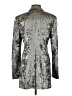 BCBGMAXAZRIA 100% Polyester Metallic Silver Blazer Size S - photo 2