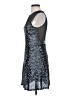Nicole Miller 100% Polyester Metallic Silver Cocktail Dress Size 4 - photo 5