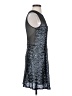 Nicole Miller 100% Polyester Metallic Silver Cocktail Dress Size 4 - photo 4