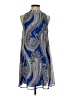 Everly 100% Polyester Paisley Blue Cocktail Dress Size S - photo 1