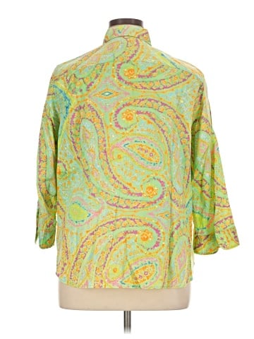 Lauren by Ralph Lauren 3/4 Sleeve Button-Down Shirt (view 2)
