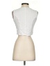 Aqua White Sleeveless Button-Down Shirt Size S - photo 2