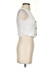 Aqua White Sleeveless Button-Down Shirt Size S - photo 4