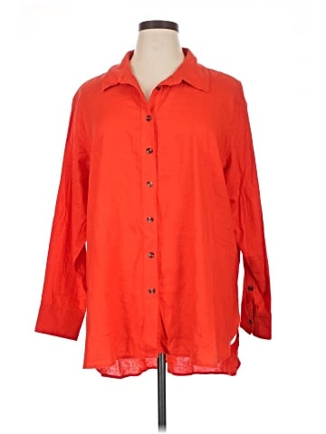 Universal Standard 3/4 Sleeve Button-Down Shirt (view 1)