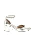J.Crew Factory Store Silver Heels Size 9 - photo 1