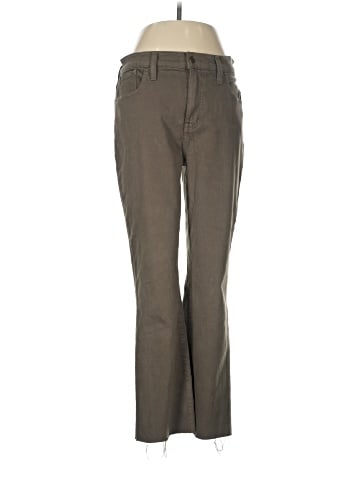 Madewell Kick Out Crop Jeans in Driftwood Brown: Raw-Hem Edition (view 1)