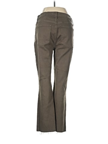 Madewell Kick Out Crop Jeans in Driftwood Brown: Raw-Hem Edition (view 2)