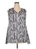 Kim Rogers Silver Sleeveless Blouse Size 2X - photo 1