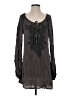 MONORENO 100% Rayon Gray Long Sleeve Blouse Size S - photo 1
