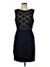 Connected Apparel Solid Blue Cocktail Dress Size 8 - photo 1