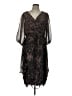 DKNY 100% Polyester Animal Print Brown Cocktail Dress Size 12 - photo 1