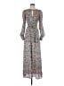 BCBGMAXAZRIA 100% Polyester Print Brown Casual Dress Size XS - photo 1