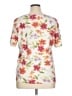 White Stag Floral White Short Sleeve Blouse Size XL - photo 2