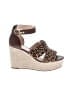 Coach Animal Print Brown Wedges Size 8 - photo 1