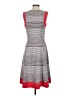Bethany Stripes Gray Casual Dress Size 4 - photo 2