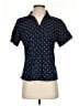 Basic Editions Blue Short Sleeve Blouse Size S - photo 1