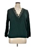 Express 100% Rayon Green 3/4 Sleeve Blouse Size XL - photo 1