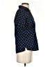 Basic Editions Blue Short Sleeve Blouse Size S - photo 4