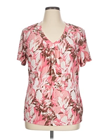 JM Collection Short Sleeve Blouse (view 1)