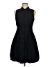 Nine West Solid Black Casual Dress Size M - photo 1