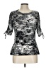 Sno Skins Silver 3/4 Sleeve Top Size L - photo 1