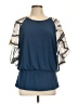 Coco Bianco Blue 3/4 Sleeve Blouse Size L - photo 1