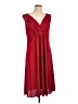 Nine West Solid Red Cocktail Dress Size L - photo 1
